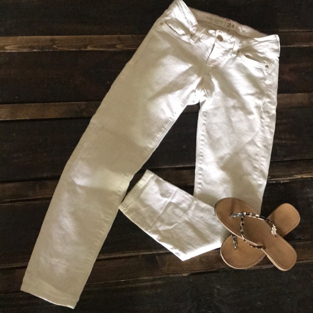 Kate Spade Play Hooky White Jeans Sz 24